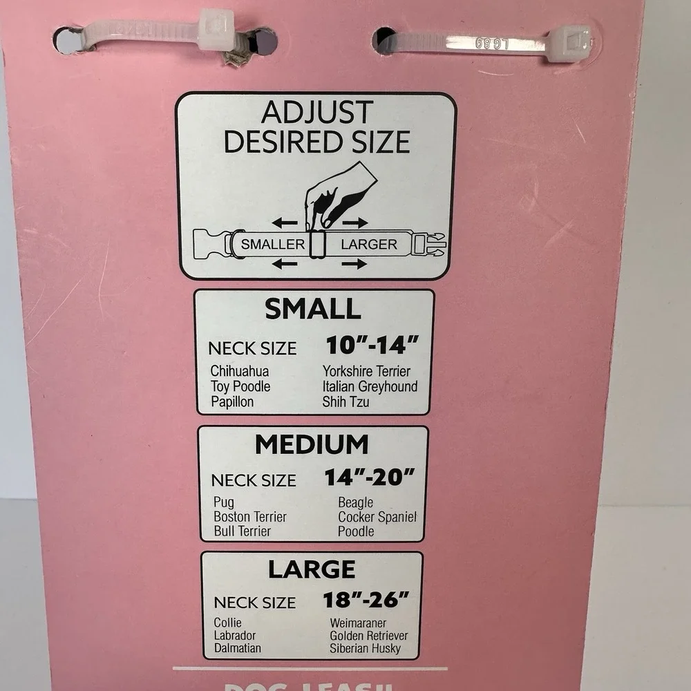 Barbie Pink Dog Collar Leash Set Small Adjustable Buckle Down Licensed Pet